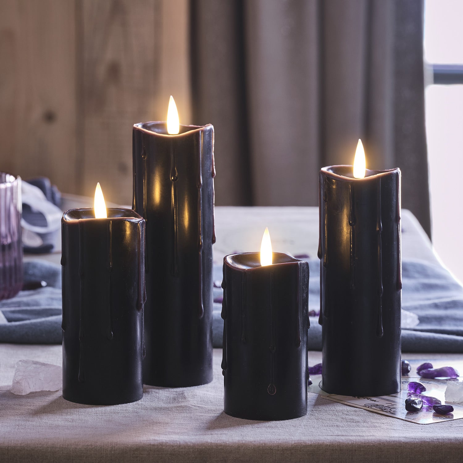 TruGlow LED-Kugelkerzen Mit Timer – 4er Set Für Adventskranz & Festliche Deko
