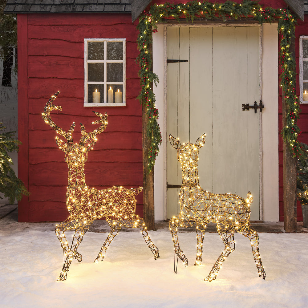 LED-Doppelset Studley Hirsch und Hirschkuh