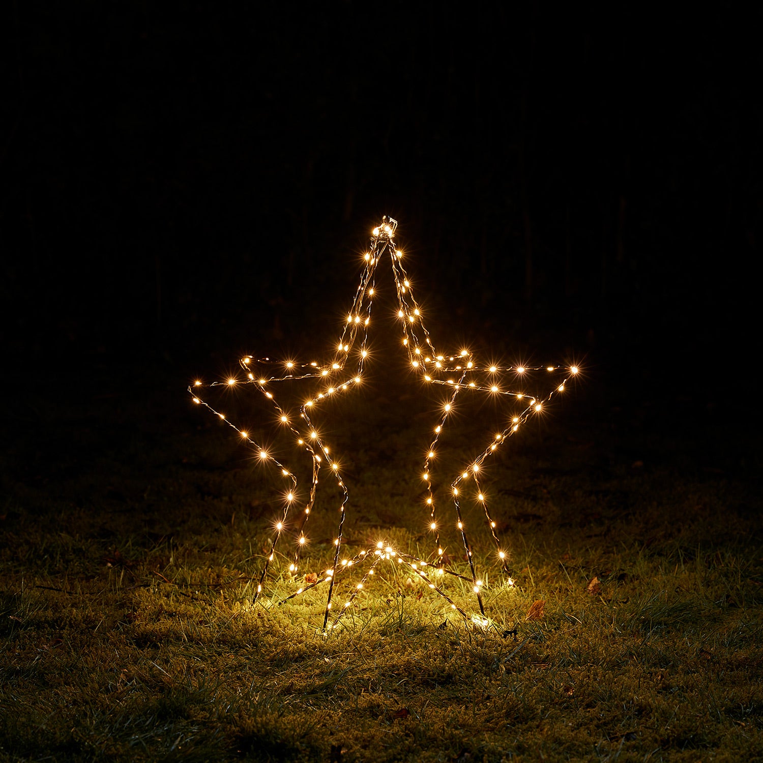 – LED Weihnachtsdeko 56cm 3D Stern außen
