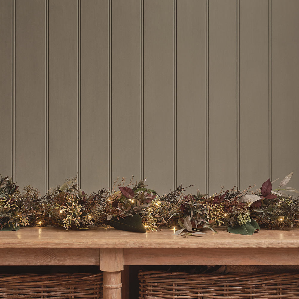 2m Herbst- und Wintergirlande mit Beleuchtung