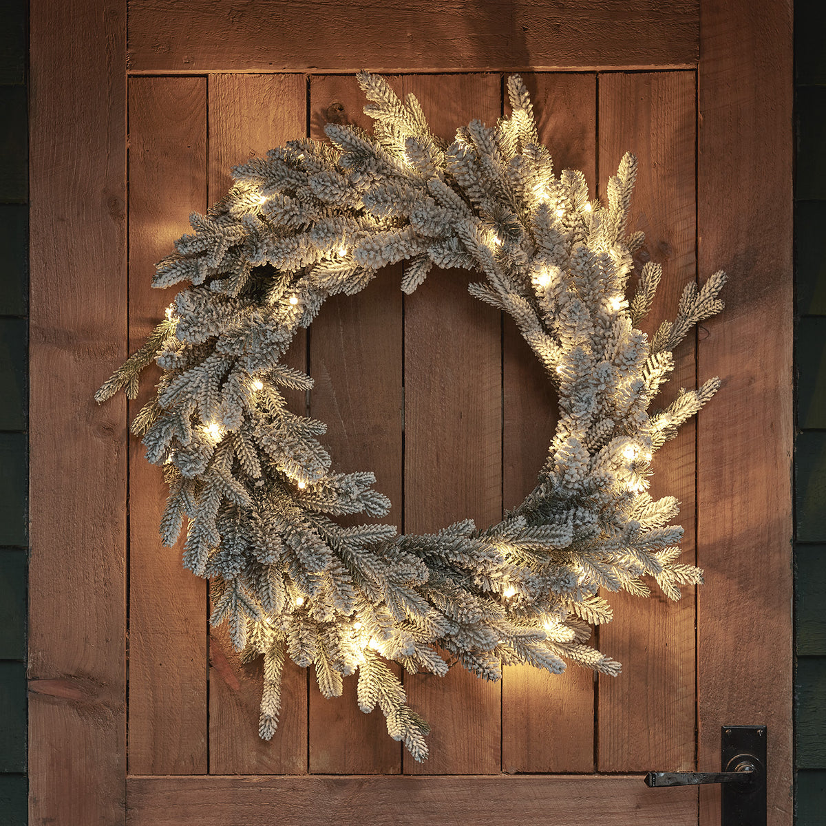 60cm verschneiter Outdoor-Kranz
