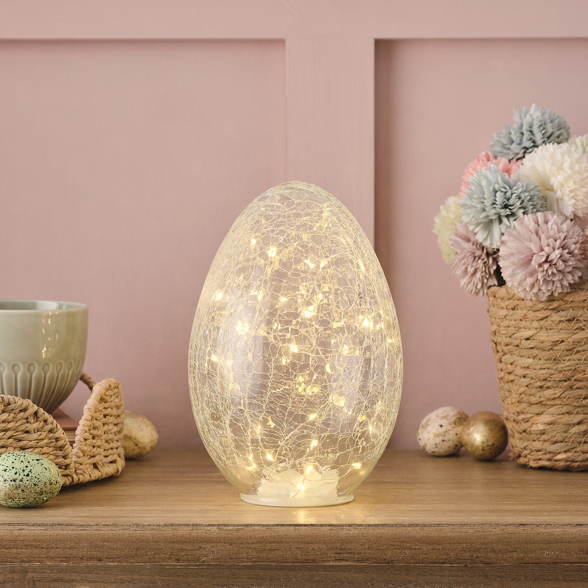 LED Lichterkette Ostern – 20 Bunte Eier-LEDs, 3 M, Für Innen & Außen, Ohne Batterie (Netzbetrieb)