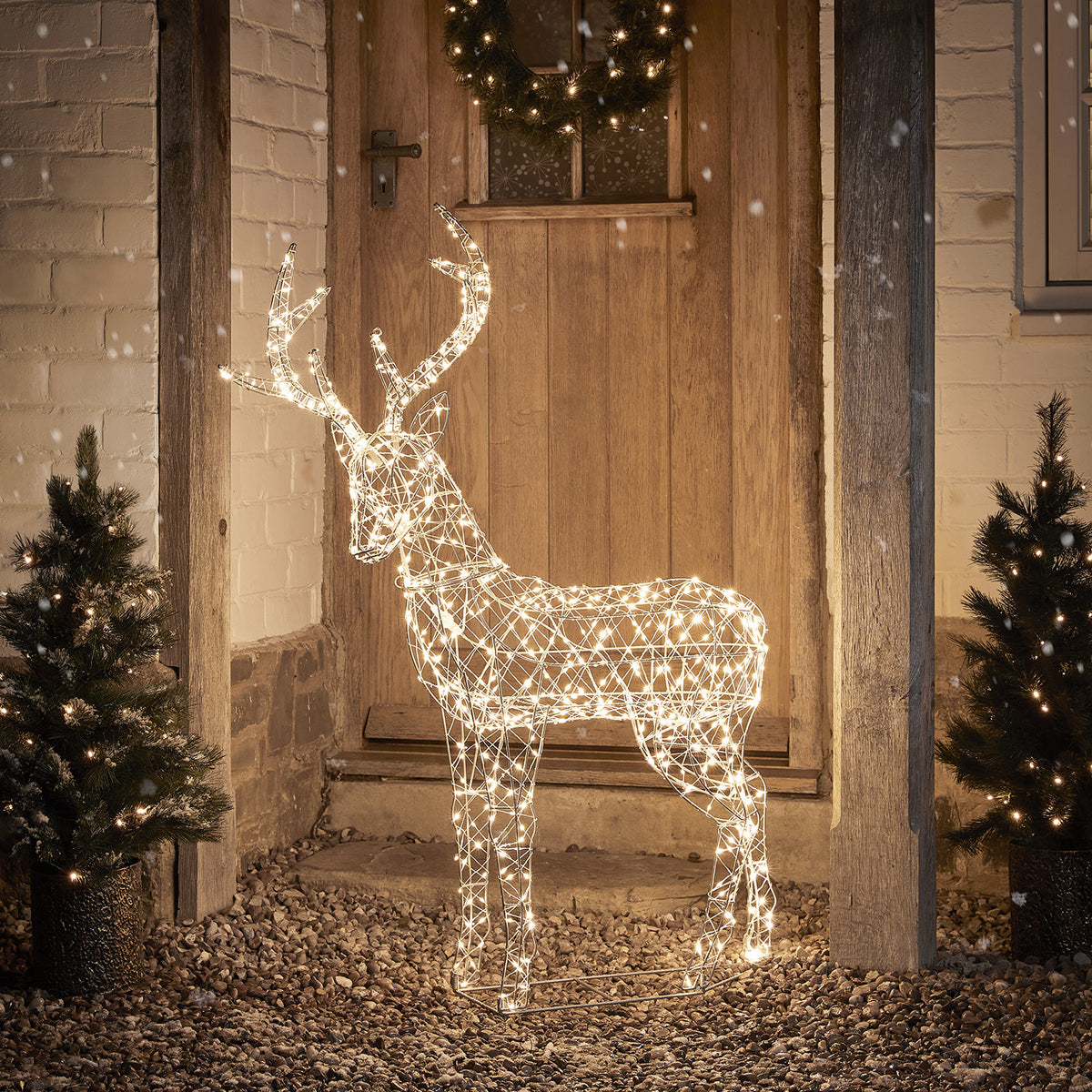 Sziqiqi Rentier Figur Statuen Deluxe 2er Set, Weihnachten Hirsch Reines Kupfer Schwere Rentier Ornamente Für Home Decor Akzente Wohnzimmer Büro Buch Tischplatte Kaminsims Weihnachtsdekoration, Gold