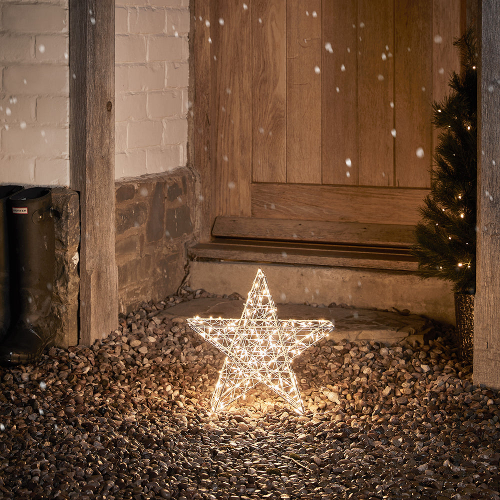 35cm Bicolor LED Stern Weihnachtsdeko außen