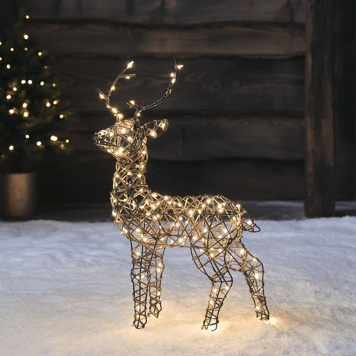 LED Weihnachtsrentier Figur – Leuchtende Reh-Dekoration Wasserdicht, Mit Batteriebetrieb, Für Garten, Hof & Rasen (verschiedene Größen)