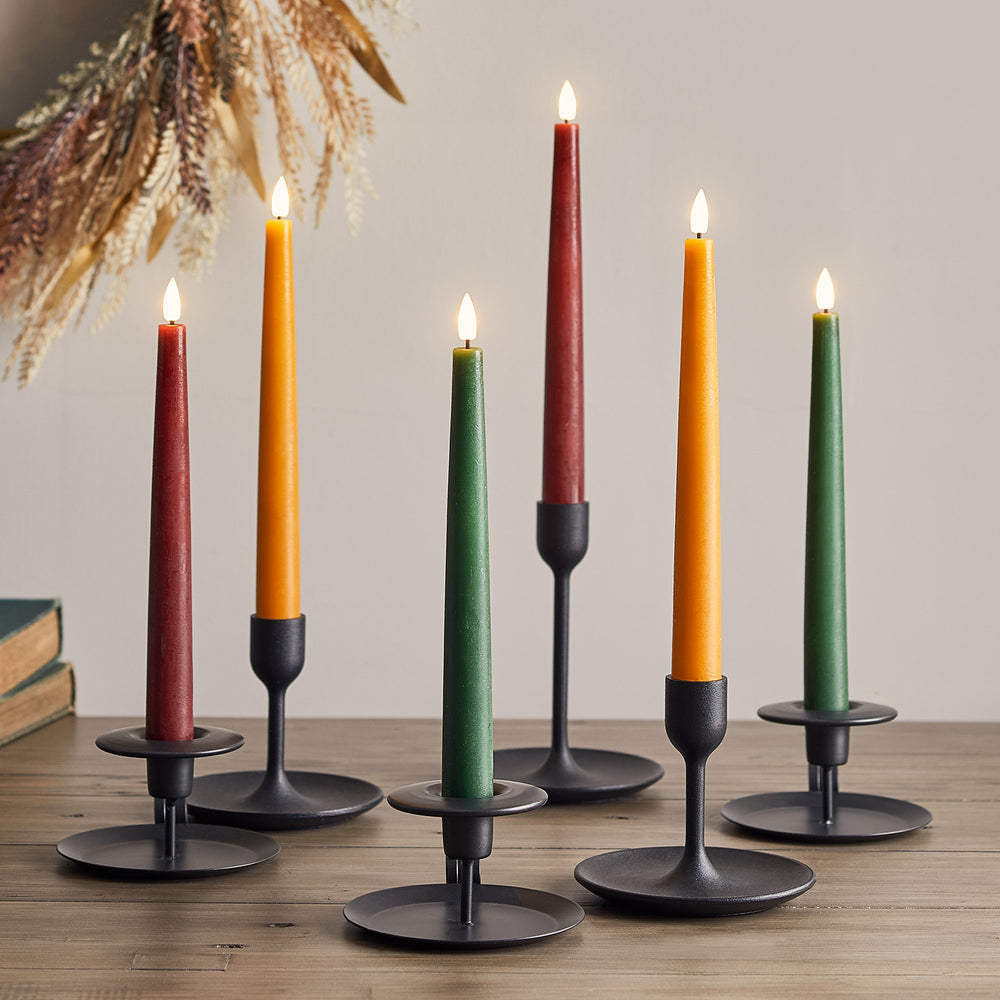 6er Set TruGlow® LED Stabkerzen Echtwachs Herbst mit Fernbedienung