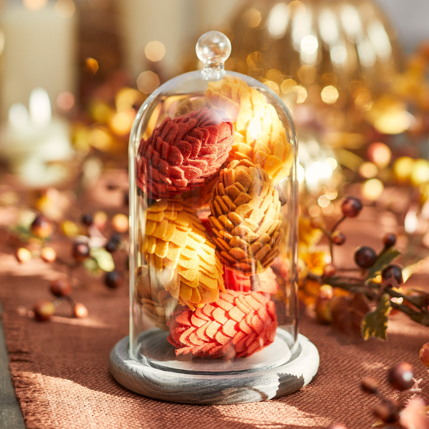 12 Stück Tannenzapfen-Glasornamente – Handgeblasen, Gold-bemalt, Mit Aufhängebändchen Für Weihnachtsbaum