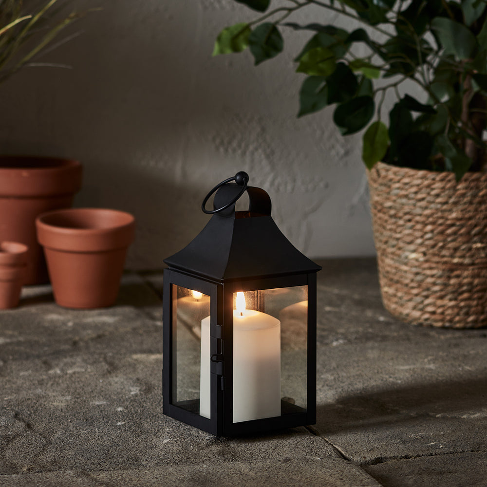 25cm Gartenlaterne mit TruGlow® Outdoor Kerze mit Fernbedienung