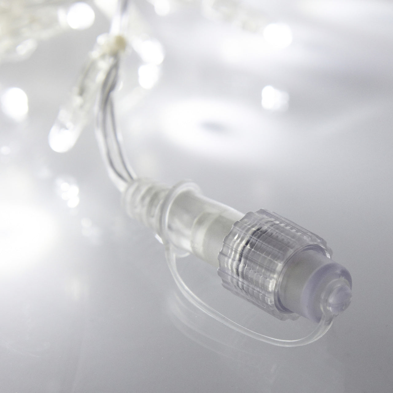 140er LED Lichternetz Weiß Transparentes Kabel Koppelbar 2 x 2m