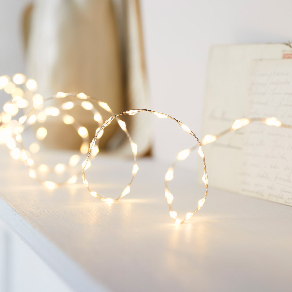 378er LED Micro Lichterkette warmweiß