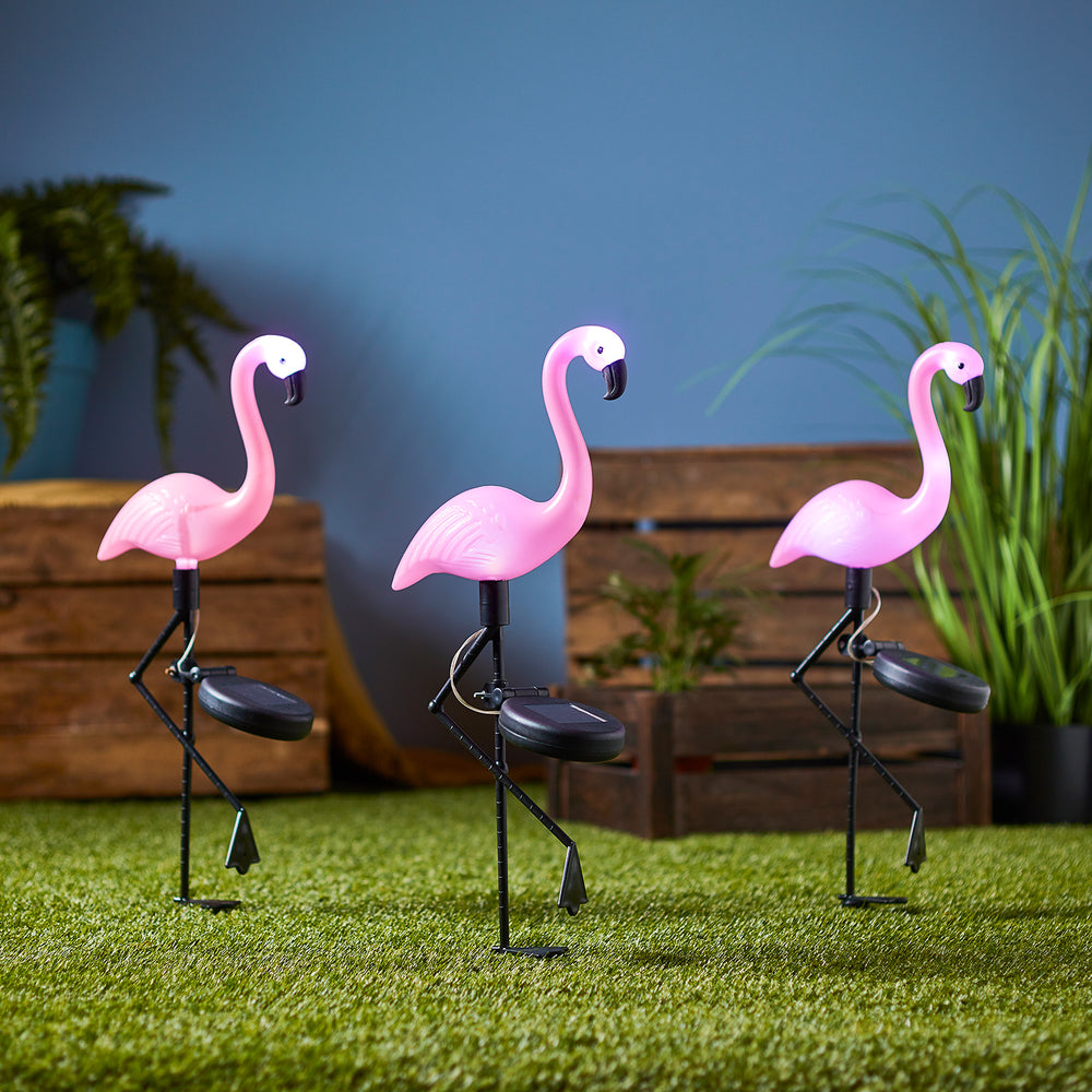 3er Ser Solar Stableuchten Flamingo