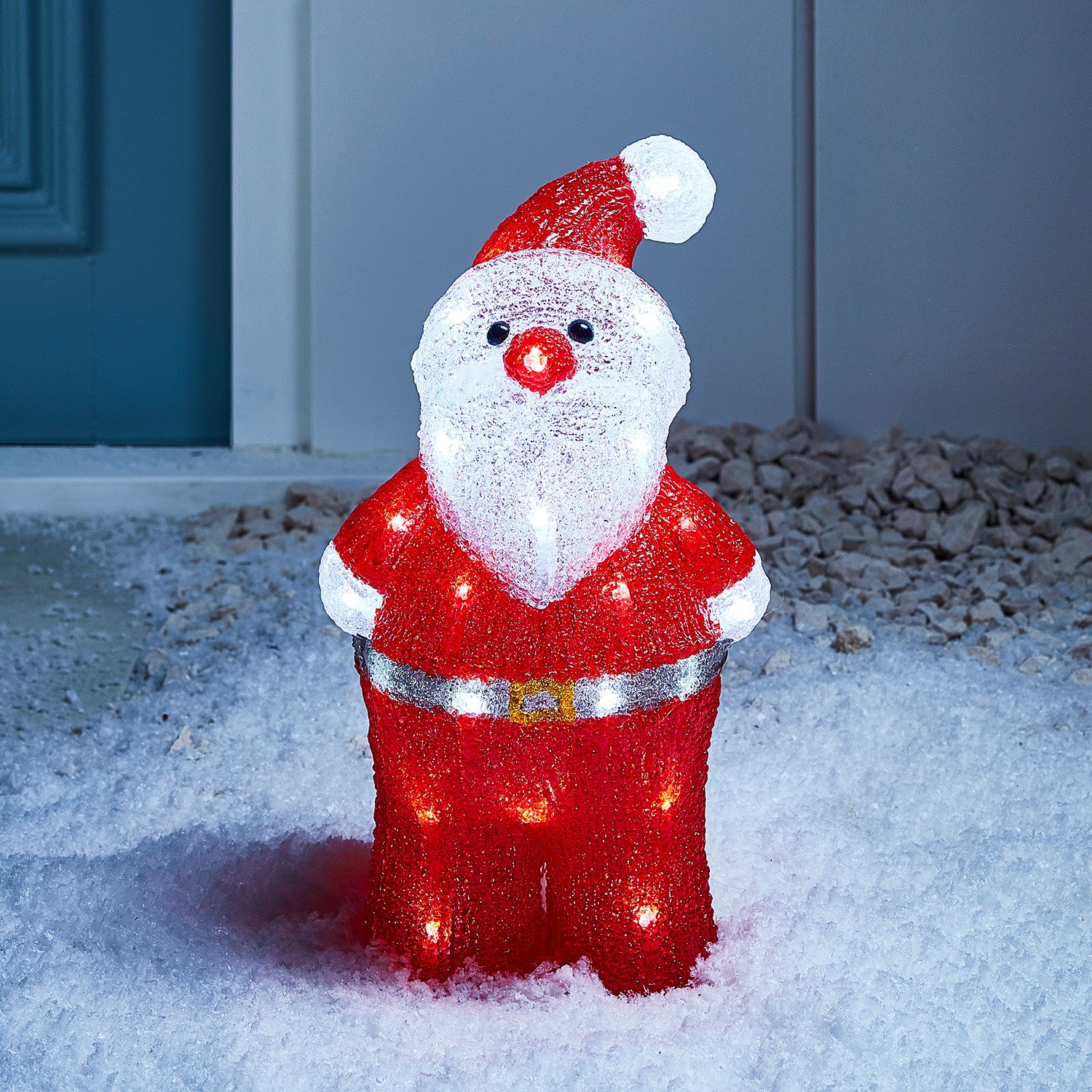 LED Acryl Weihnachtsmann Figur 34cm –