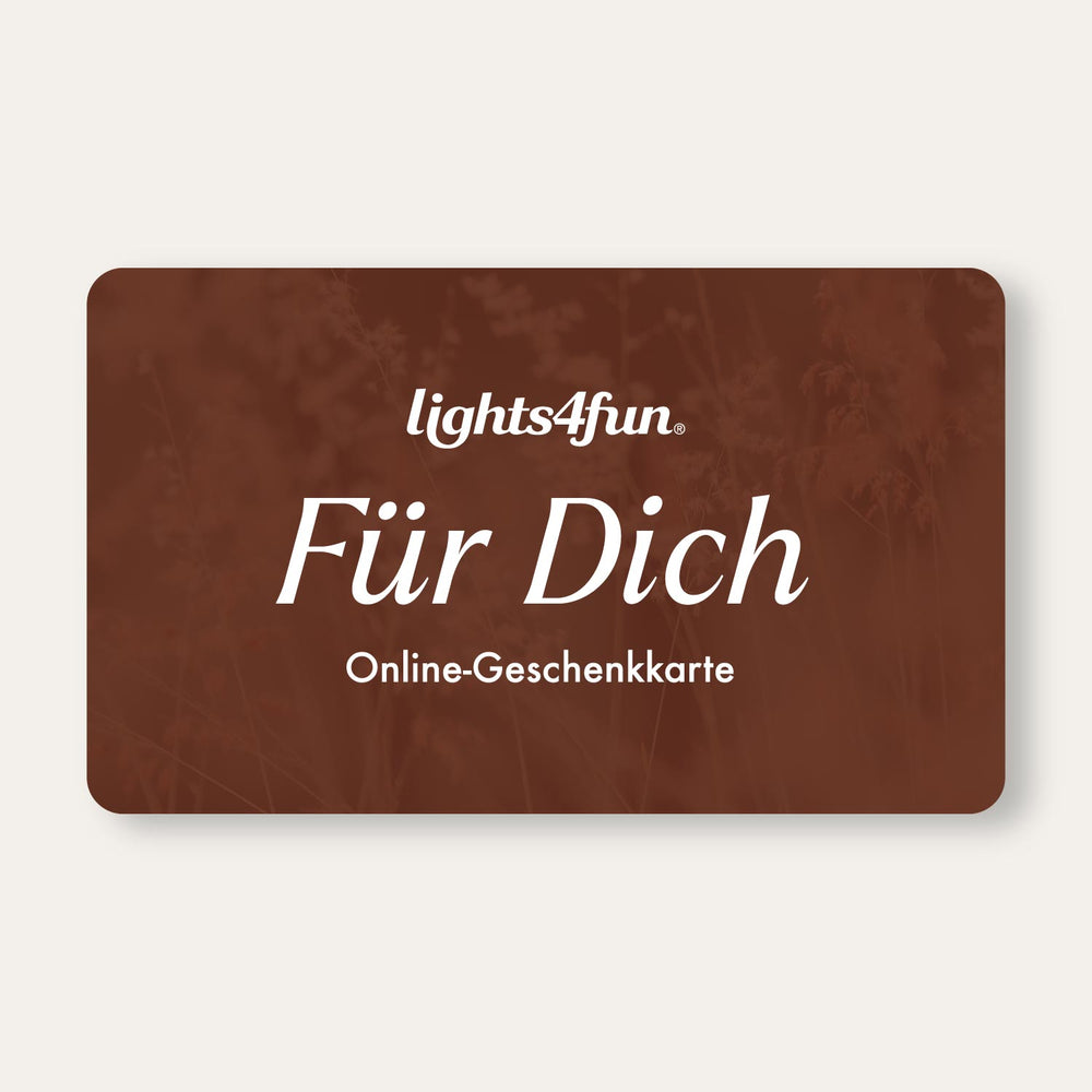 Lights4fun Online-Geschenkkarte