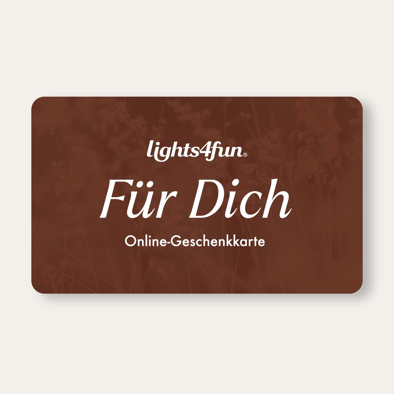 Lights4fun Online-Geschenkkarte