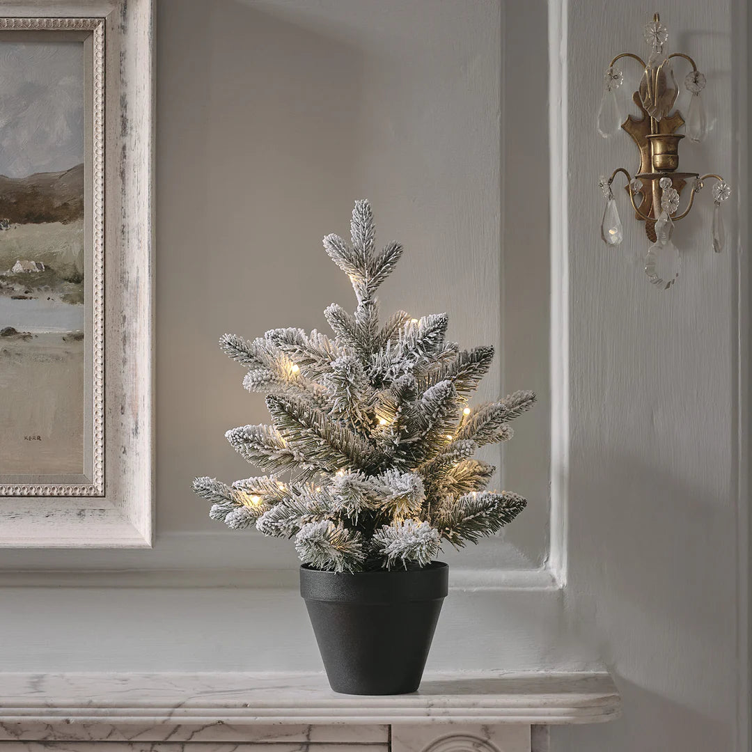 LED-Weihnachtsbaum mit Schnee - 45cm Höhe