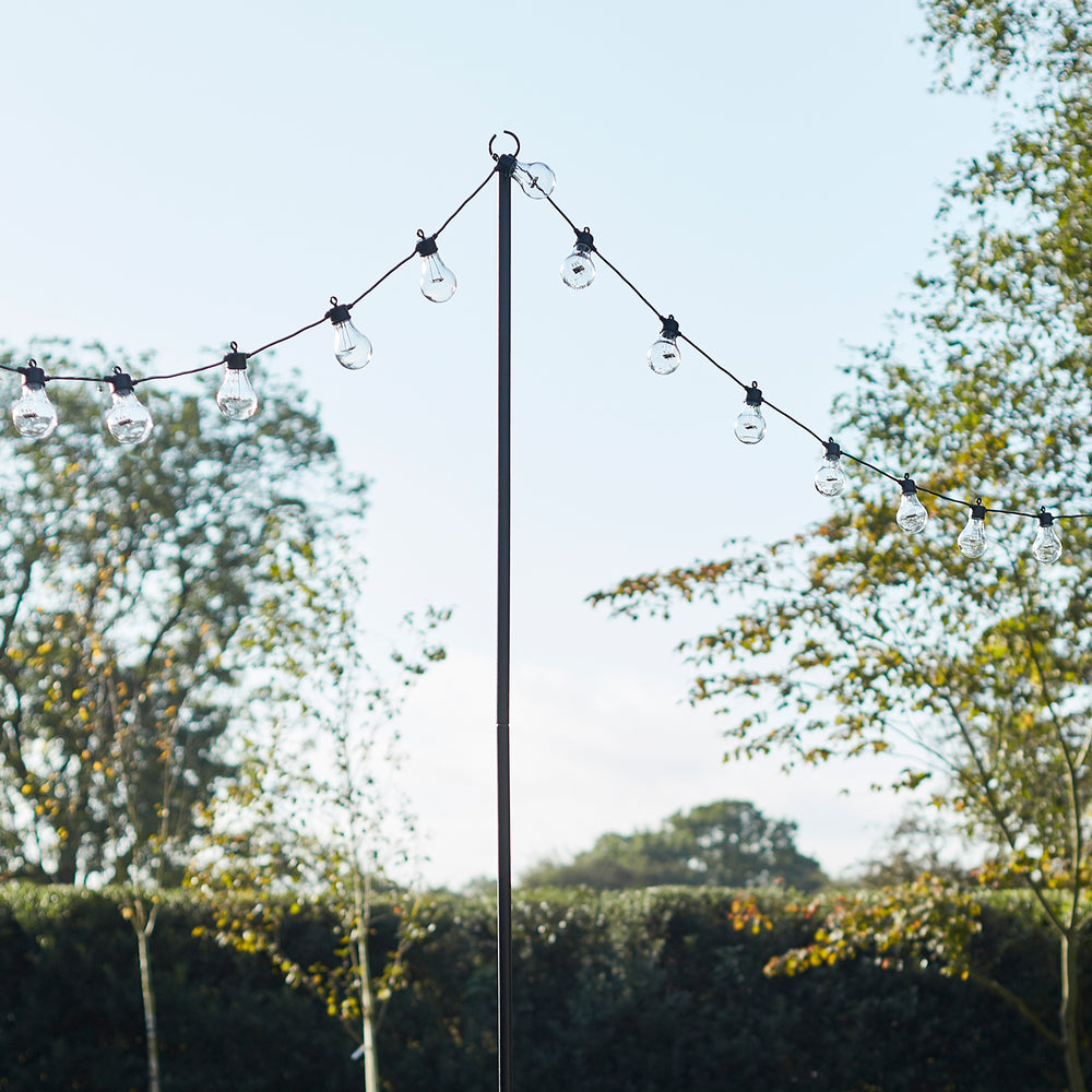 2er Set Party Lichterketten Mast 2,75m
