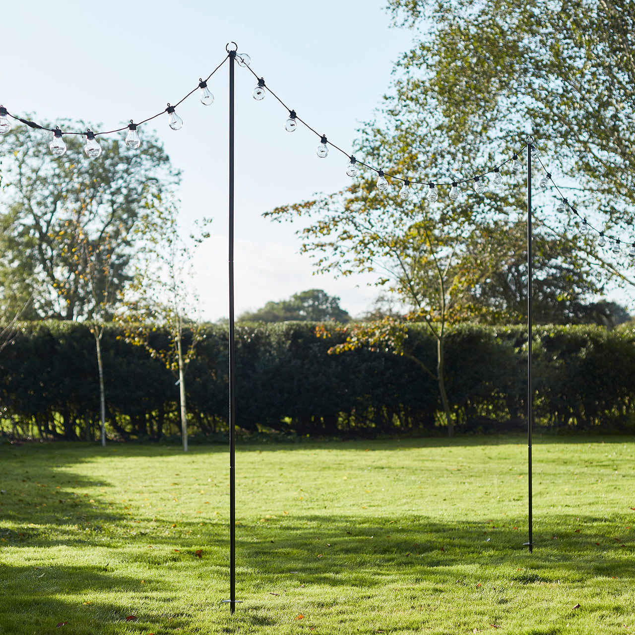 2er Set Party Lichterketten Mast 2,75m