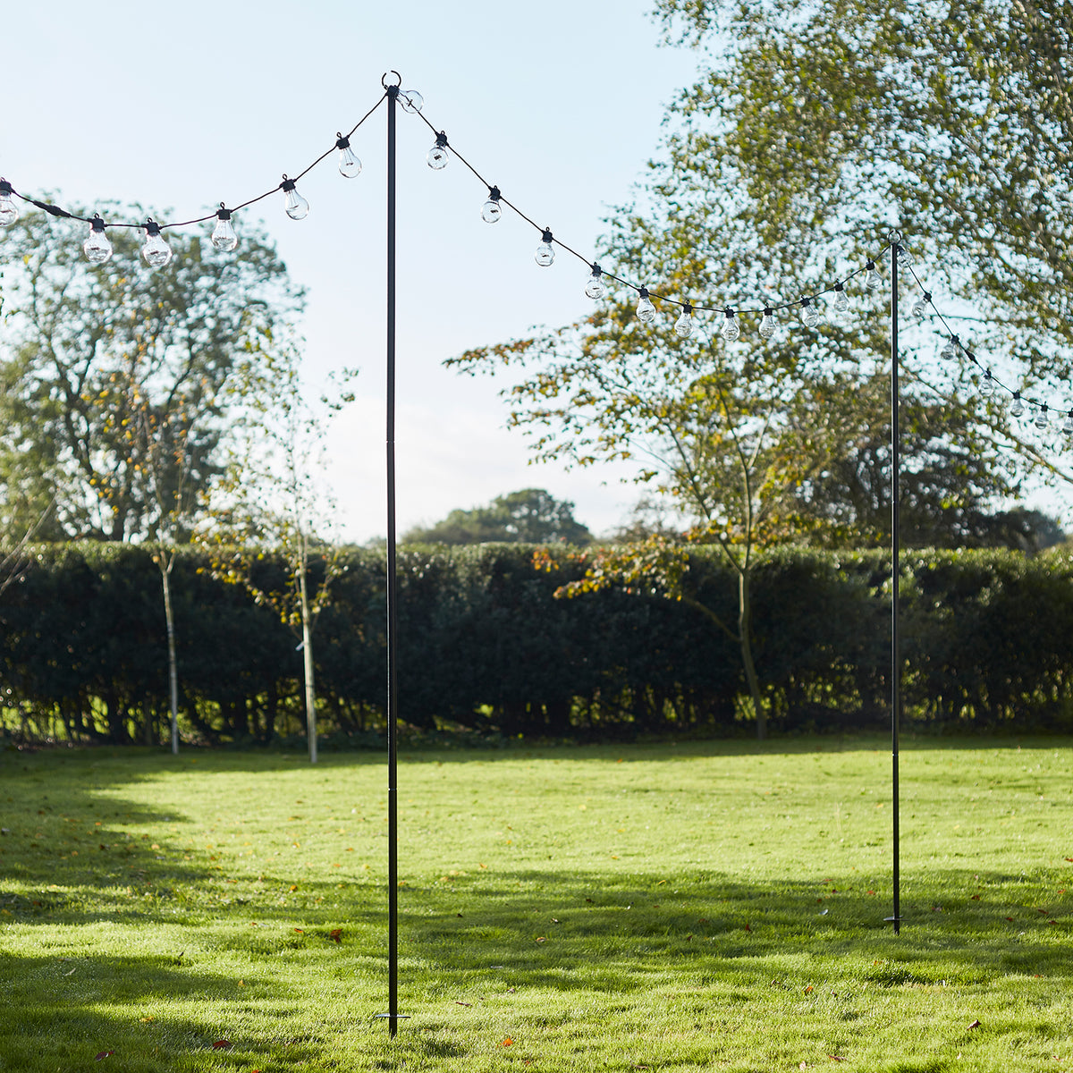 3er Set Party Lichterketten Mast 2,75m