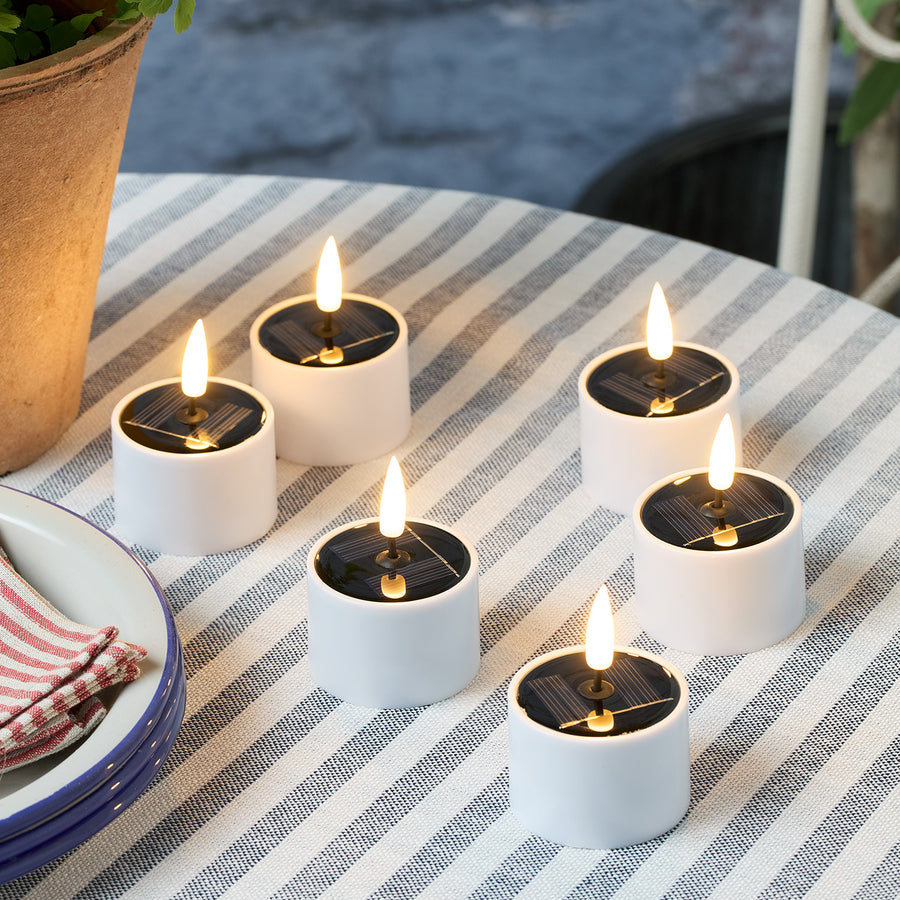 ACAREY Solar-Kerzen Outdoor – Wetterfest, Flammenlos, Warmes Flackerlicht, Für Garten & Balkon