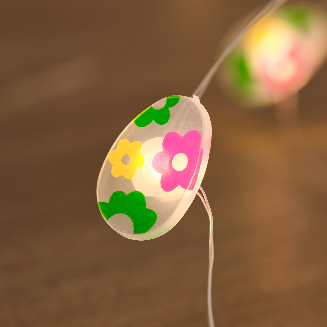 20er LED Micro Lichterkette Osterdeko Eier und Küken