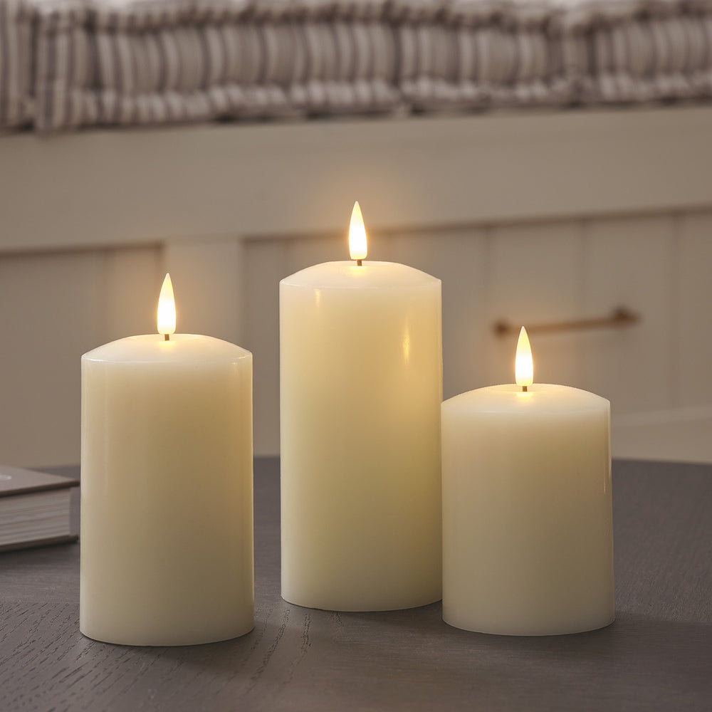 TruGlow® LED Kerzen Echtwachs Trio