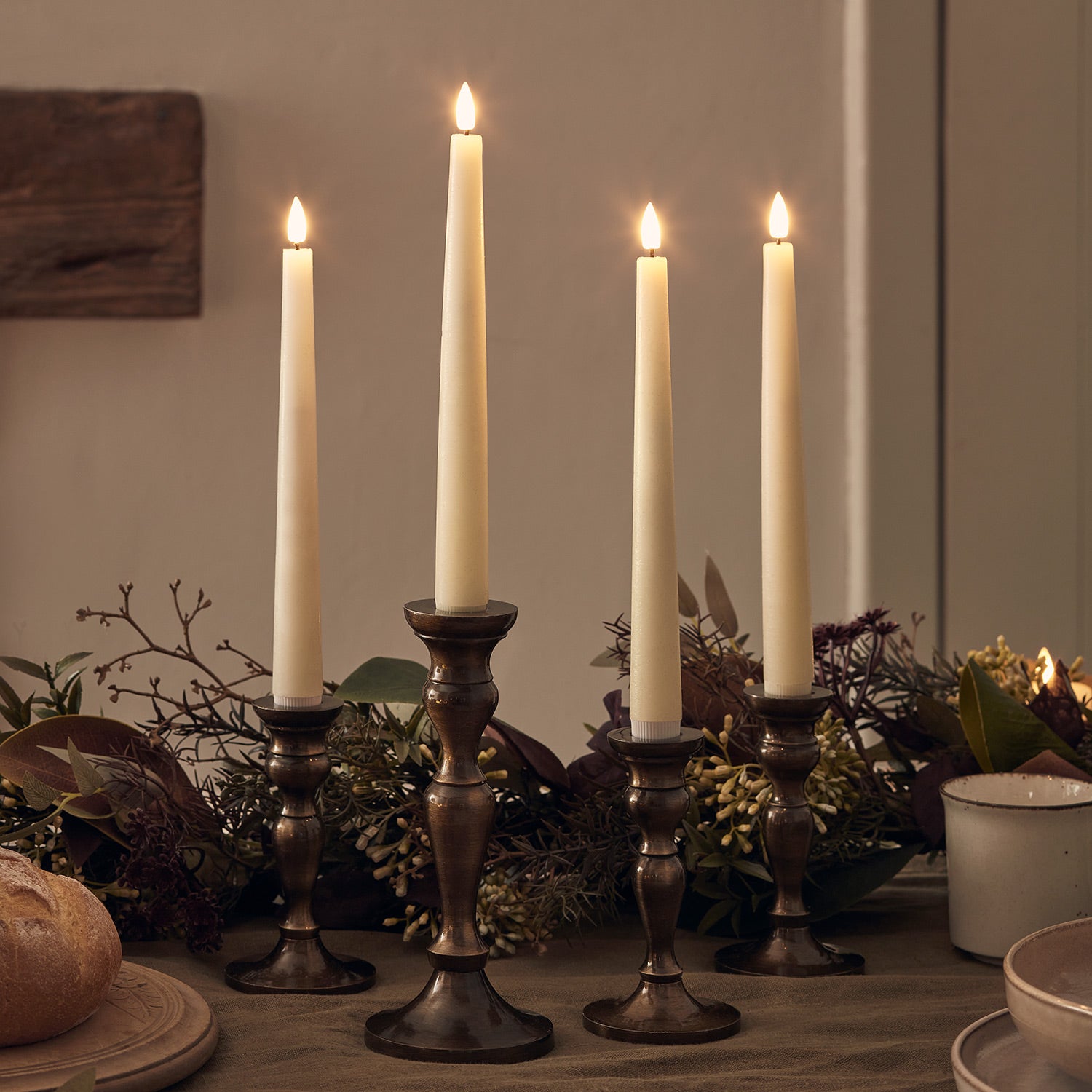 TruGlow LED-Kugelkerzen Mit Timer – 4er Set Für Adventskranz & Festliche Deko
