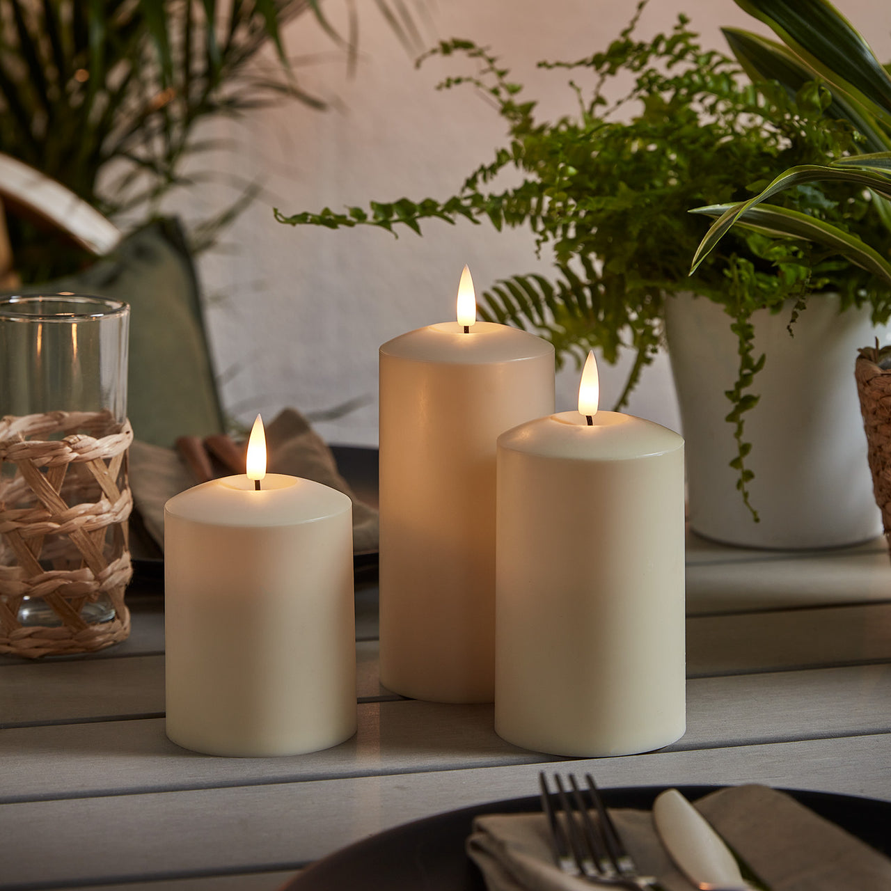 Beleuchtungsset Lichterhimmel und Outdoor Kerzen