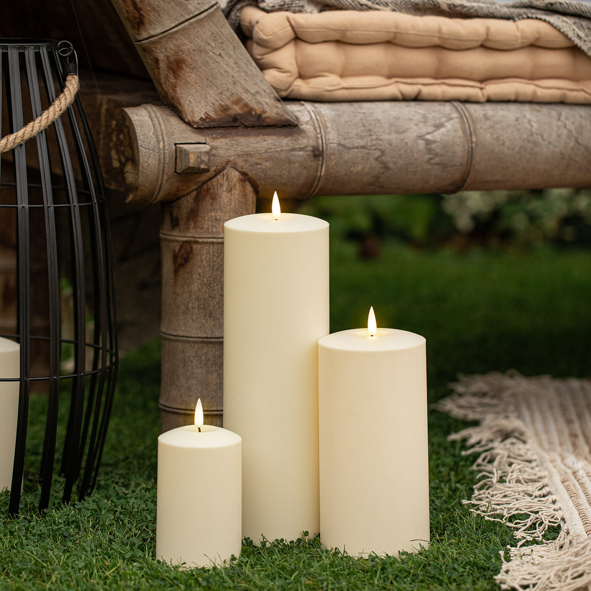 3er Set TruGlow® Solarkerzen groß