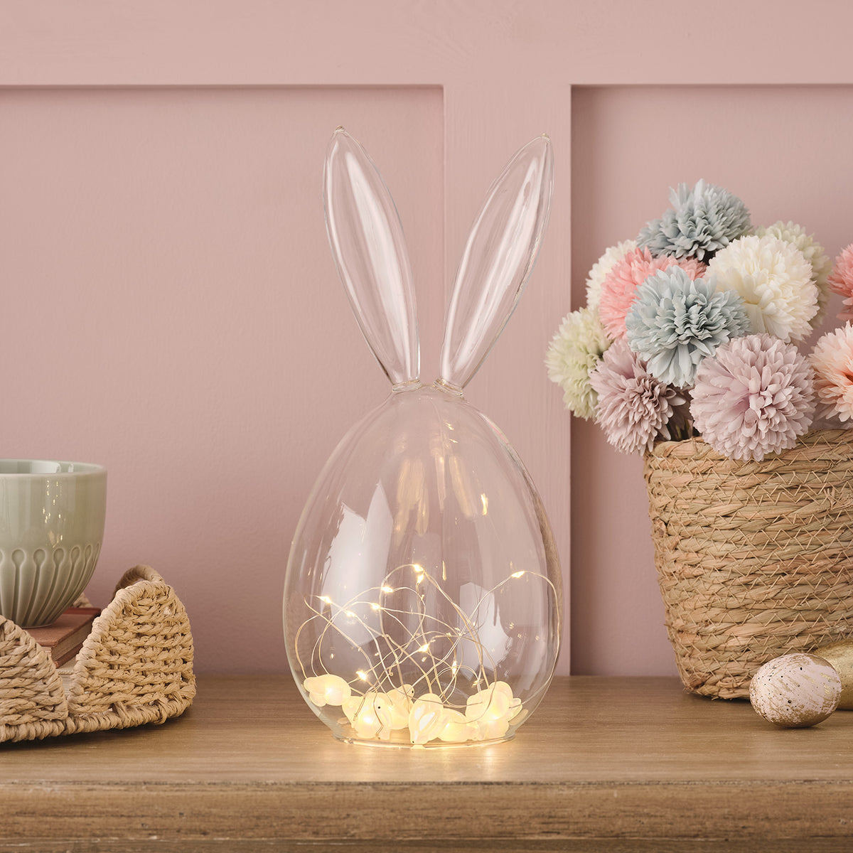 Oster LED Fensterlichter – 2 Hasen-Lichterketten Mit Saugnapf & Timer, Für Drinnen & Draußen Deko Hase Mit Saugnapf Innen Außen
