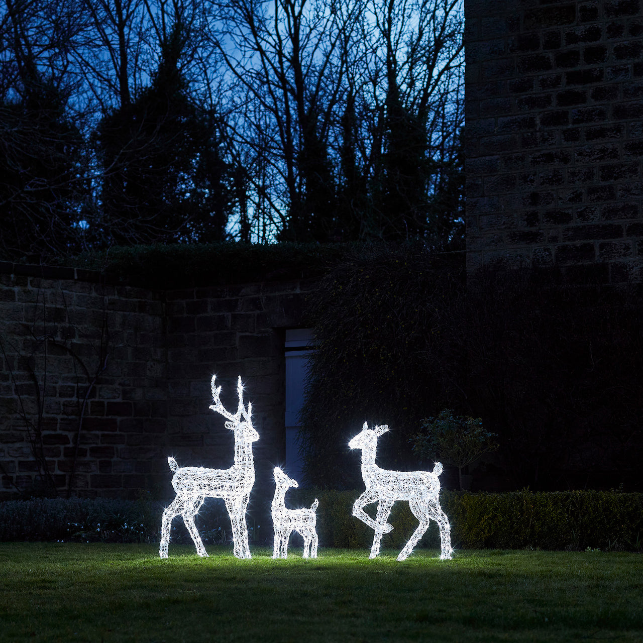 3er Set Solar-LED-Rentierfamilie M Swinsty