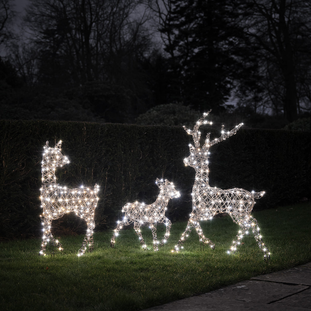 3er Set LED-Rentierfamilie L Studley