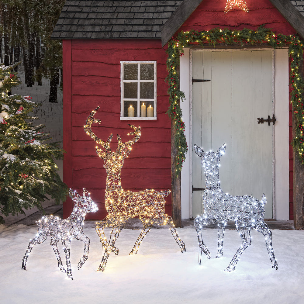 3er Set LED-Rentierfamilie L Studley