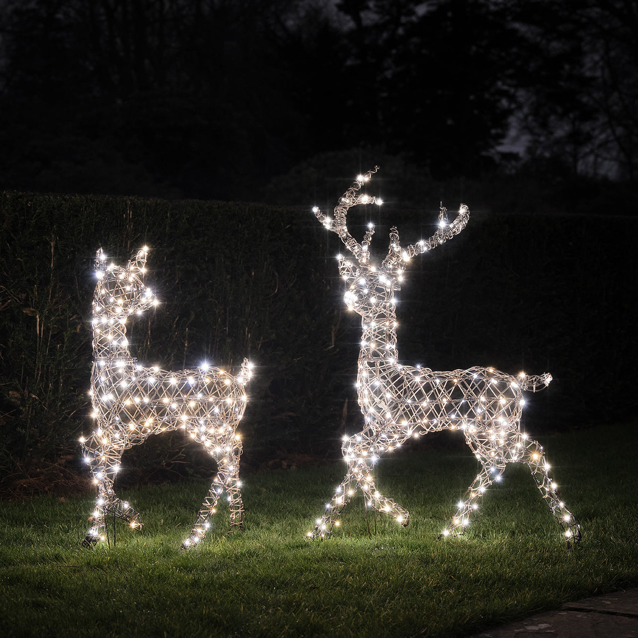 LED-Doppelset Studley Hirsch und Hirschkuh