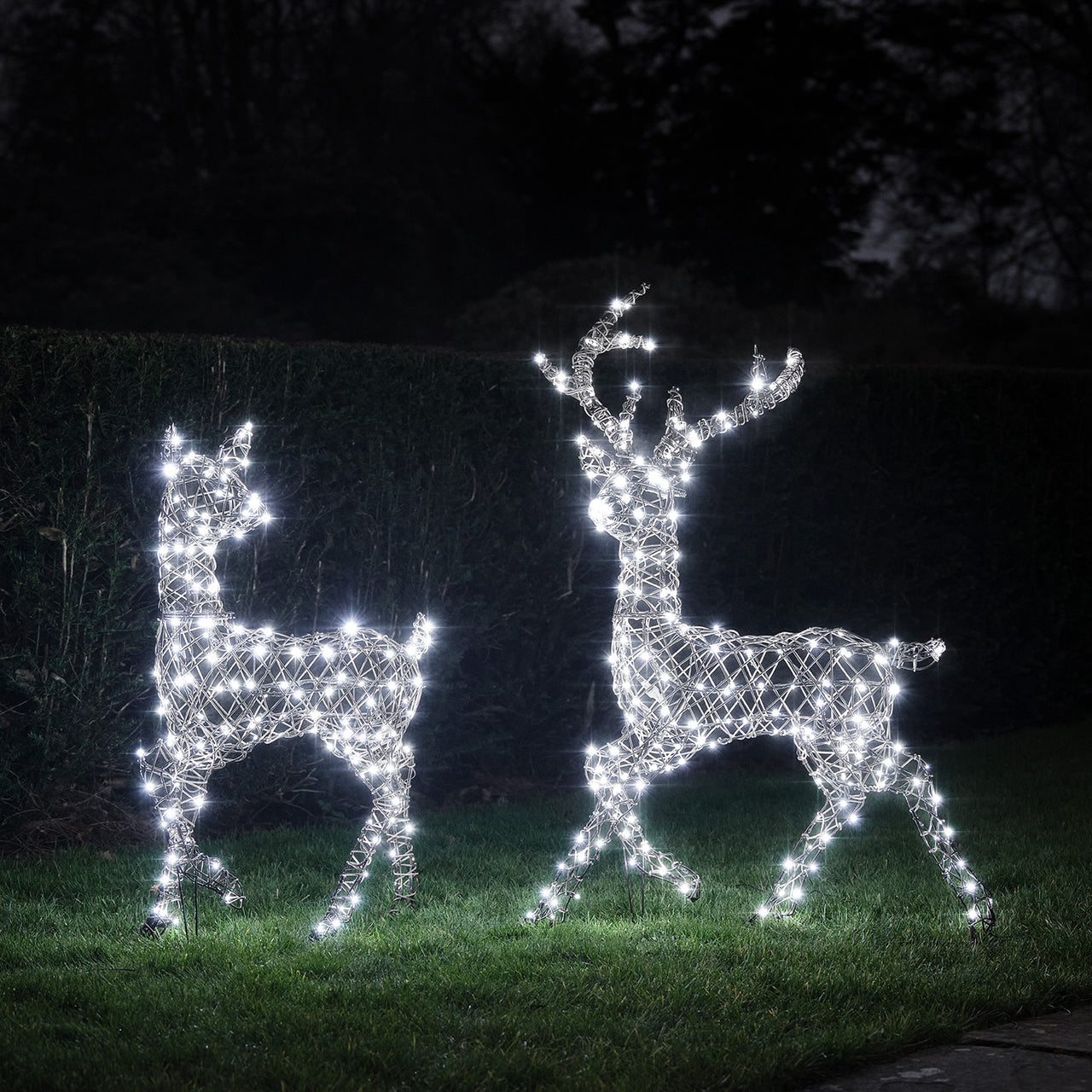LED-Doppelset Studley Hirsch und Hirschkuh