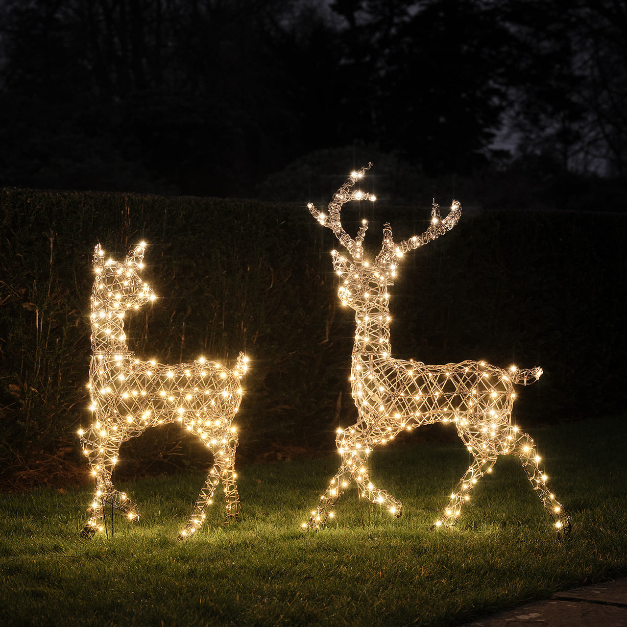 LED-Doppelset Studley Hirsch und Hirschkuh