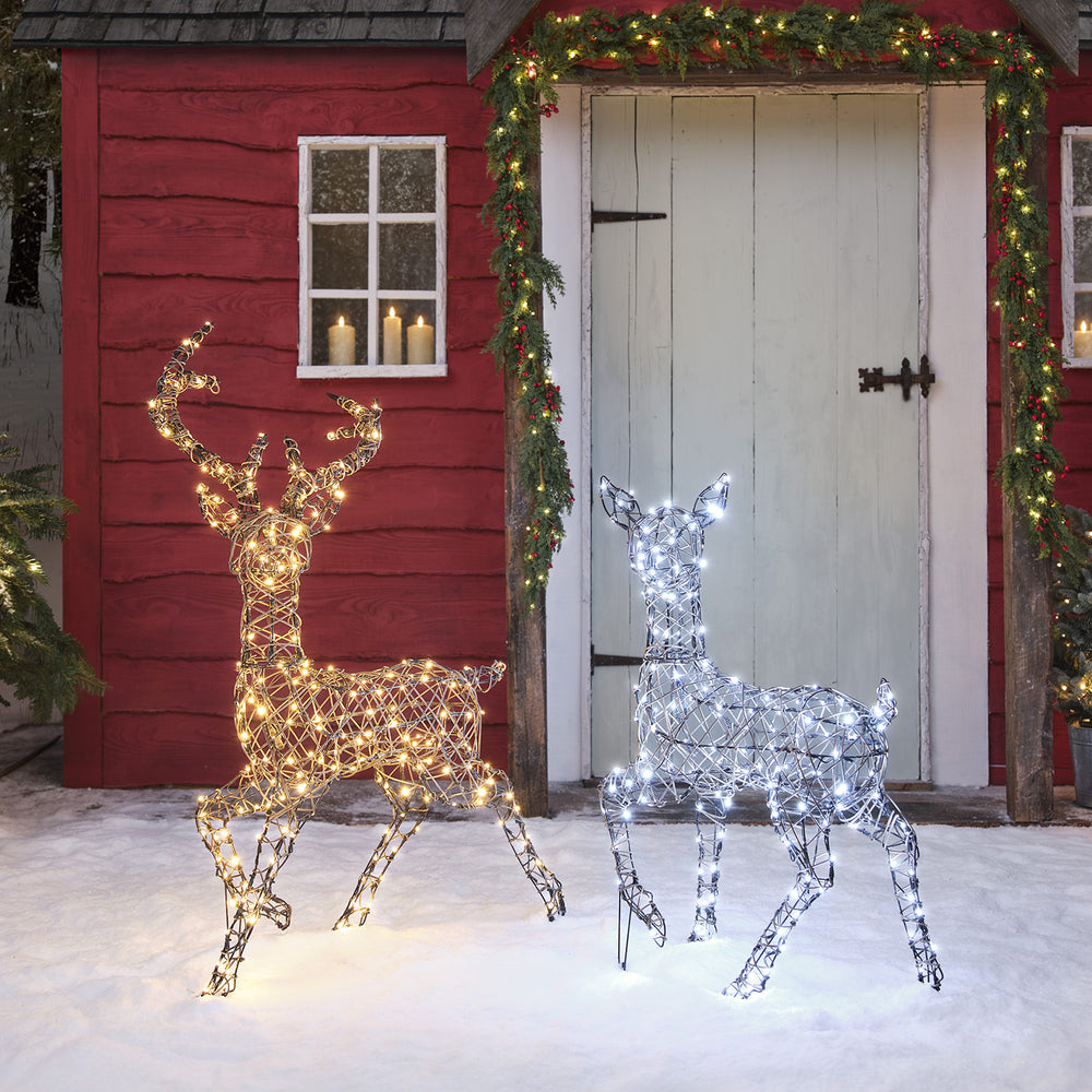 LED-Doppelset Studley Hirsch und Hirschkuh