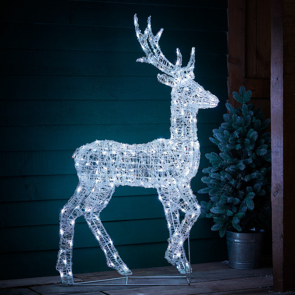 3er Set Swinsty LED-Rentierfamilie mit Farbwechsel und Fernbedienung