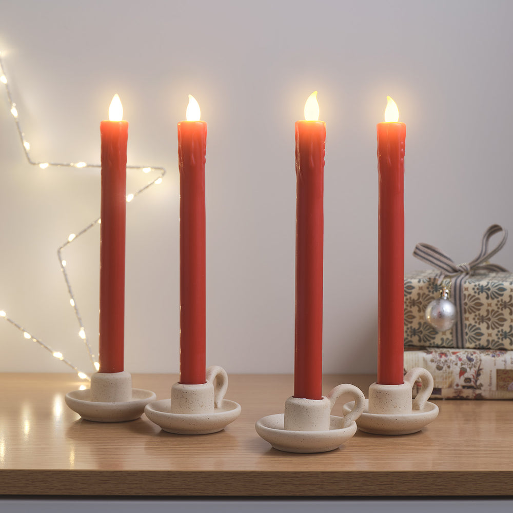 LED-Stabkerzen → täuschend echt, Timer & Echtwachs
