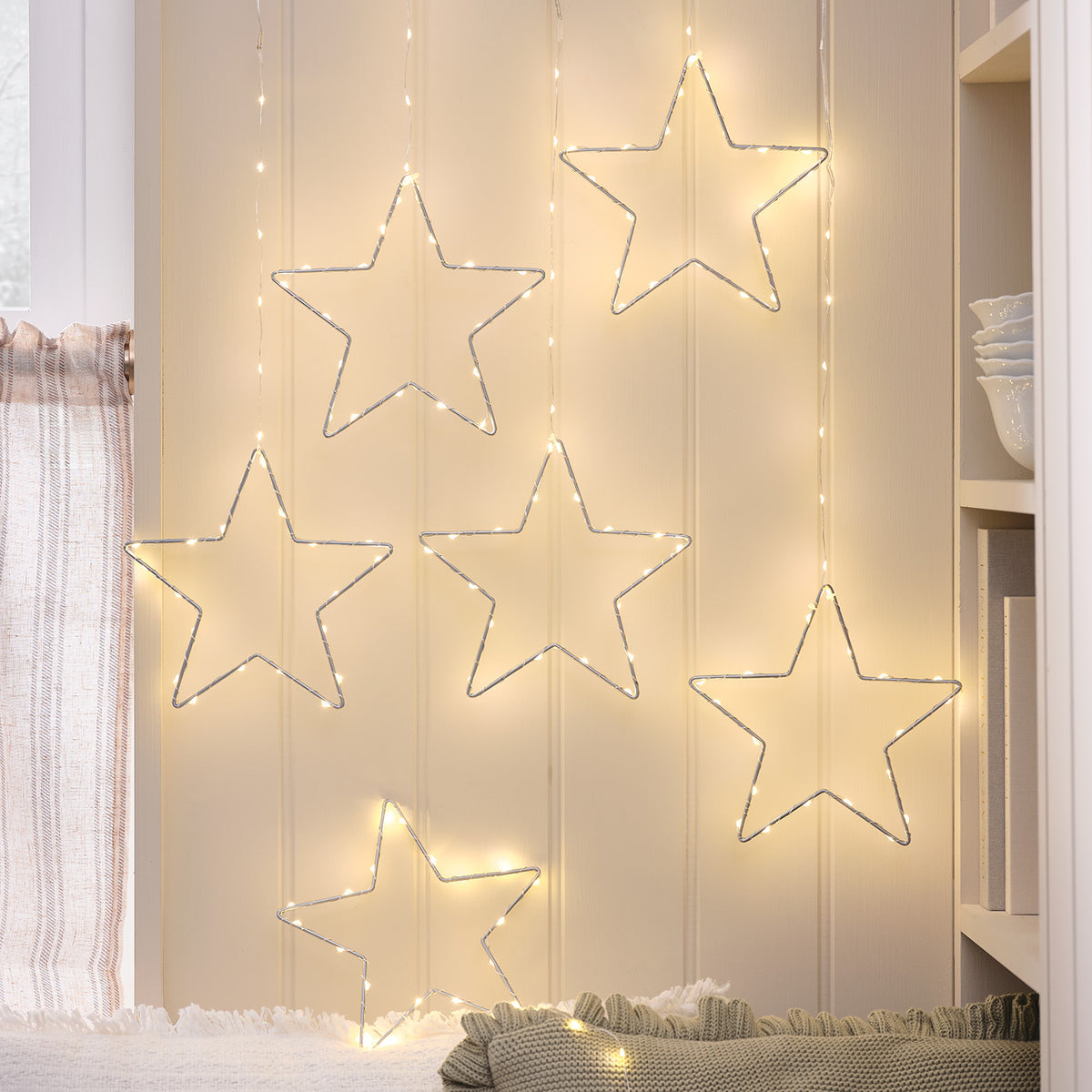 2 x 3er Set LED Sterne für den Außenbereich