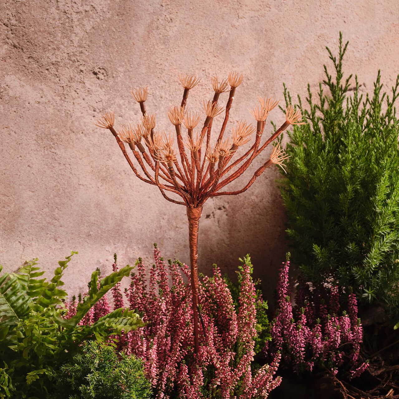 3er Set Solar-Gartenstecker warmweiße Pusteblume