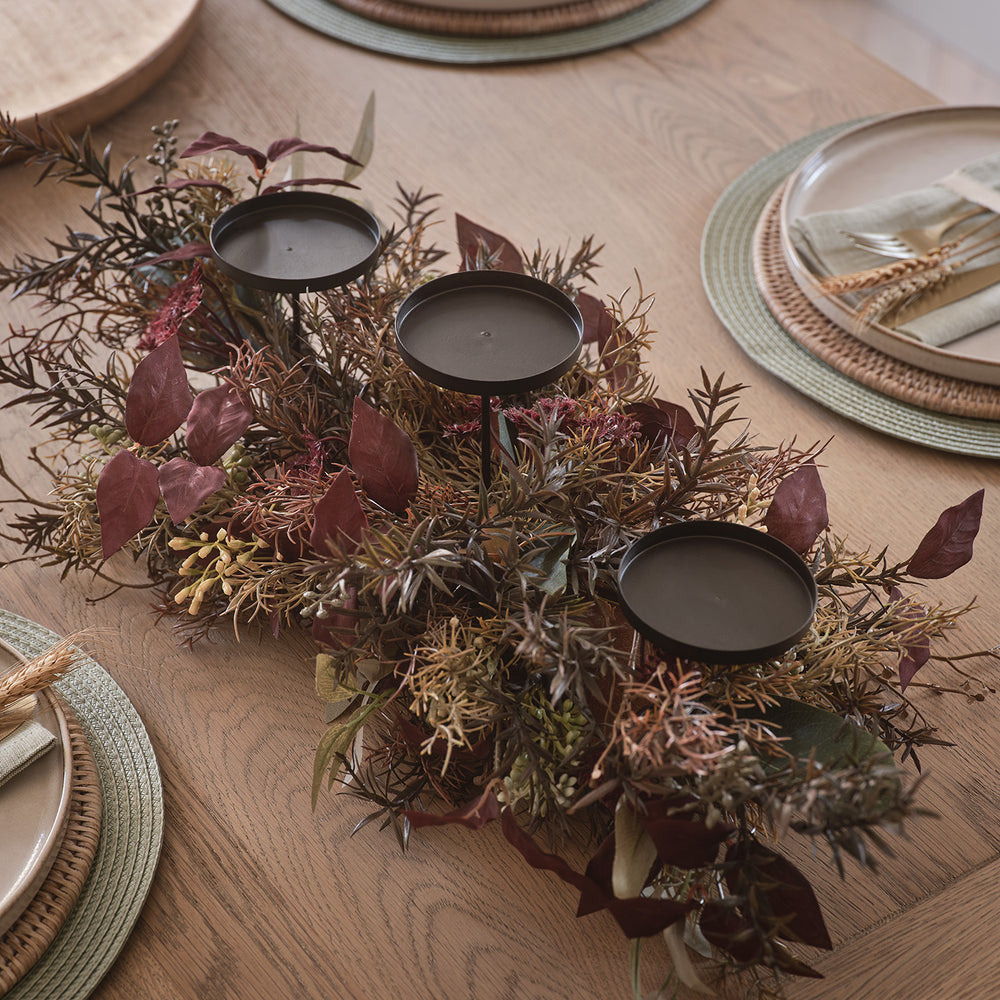 70cm Herbst- und Winter Trio Kerzenhalter