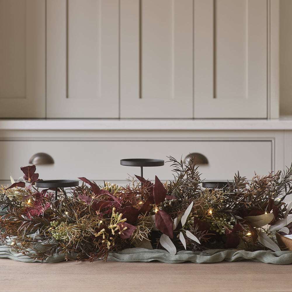 70cm Herbst- und Winter Trio Kerzenhalter
