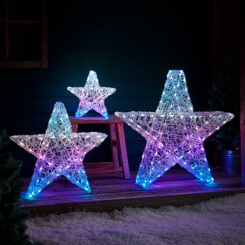 3er Set Twinkly smarte LED Sterne Weihnachtsdeko