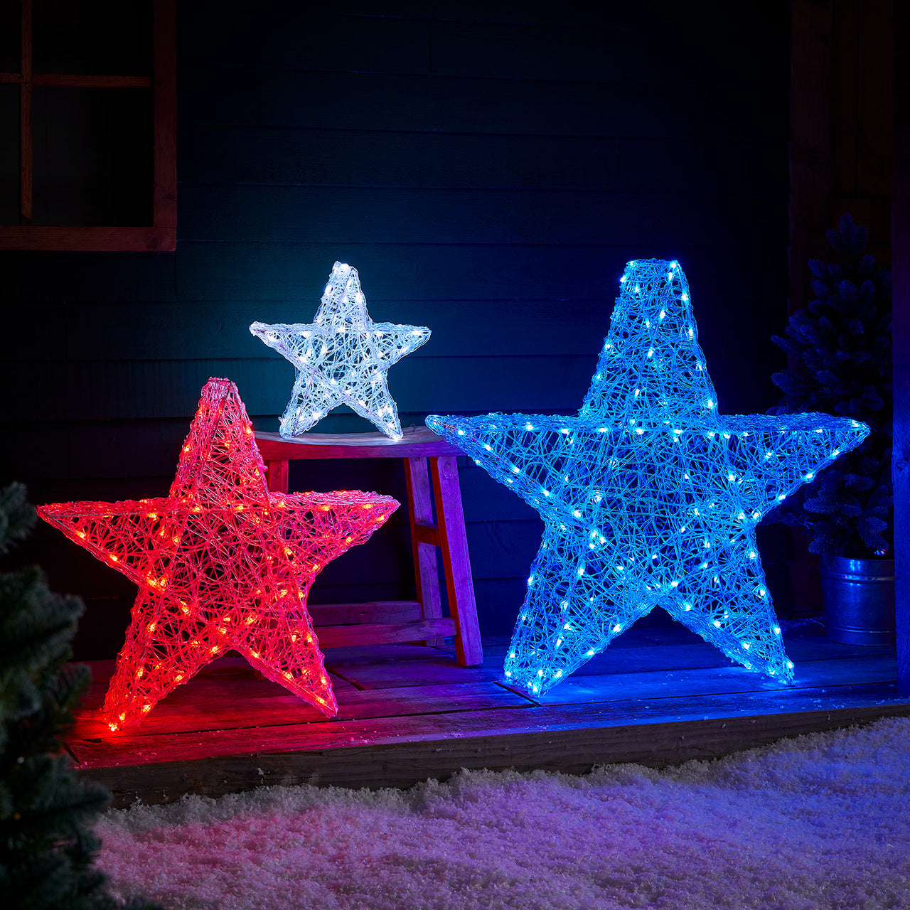 3er Set Twinkly smarte LED Sterne Weihnachtsdeko