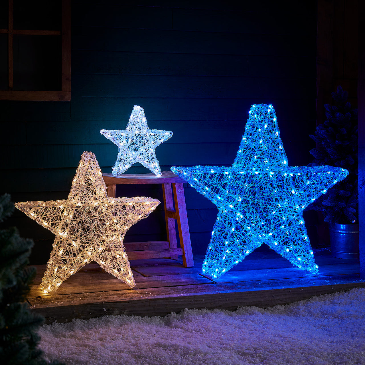 3er Set Twinkly smarte LED Sterne Weihnachtsdeko –