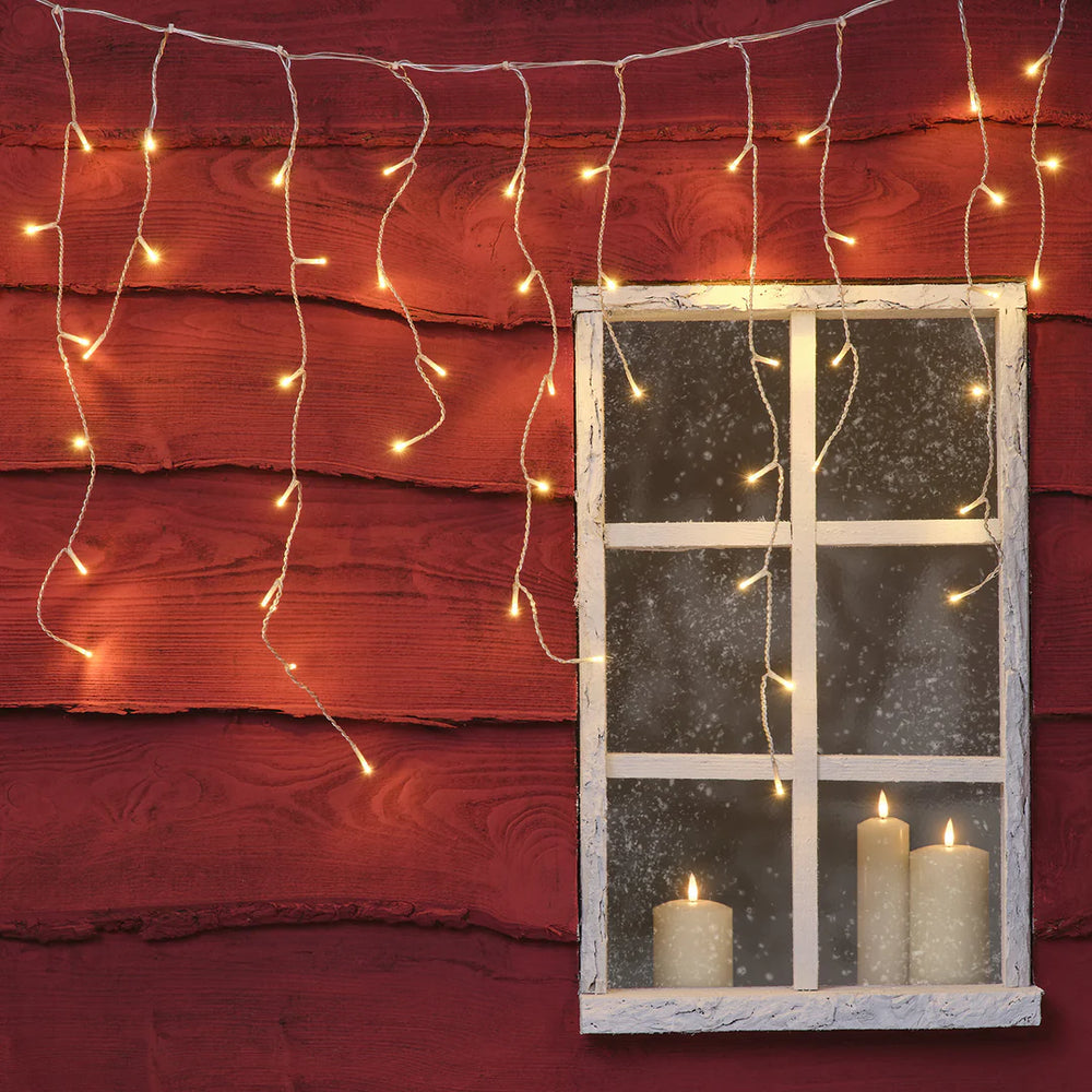 Essential Connect Kopplelbare Eiszapfen‑Lichterkette mit 100 LEDs 2m Länge