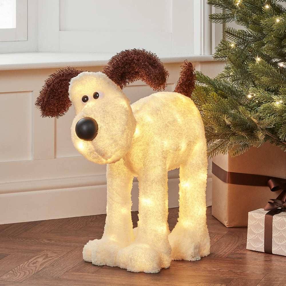 Wallace and Gromit™ LED Hund Weihnachtsfigur außen