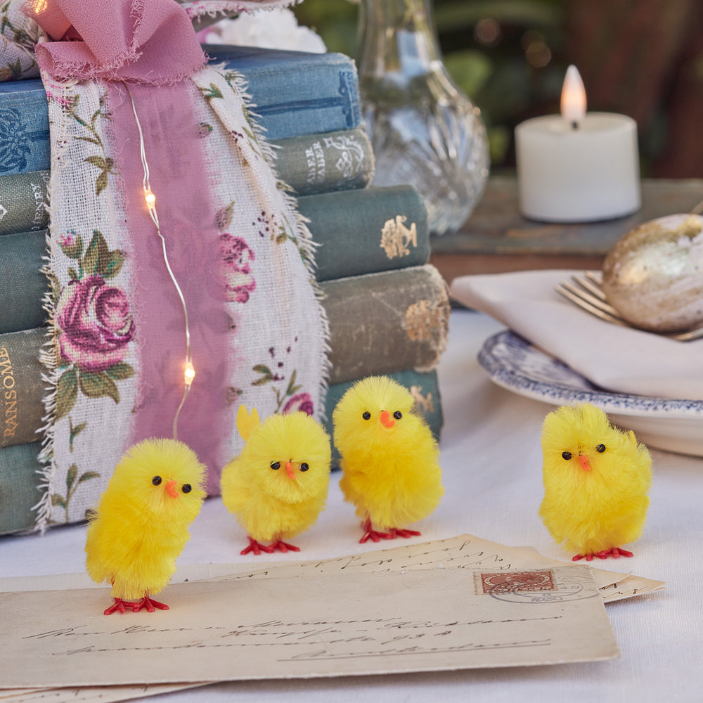 4er Set Osterdeko Küken