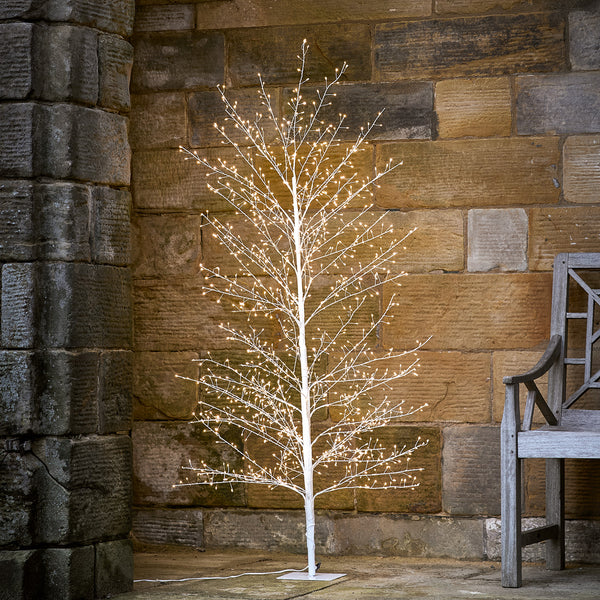 1,5m weißer Draht-Baum LED