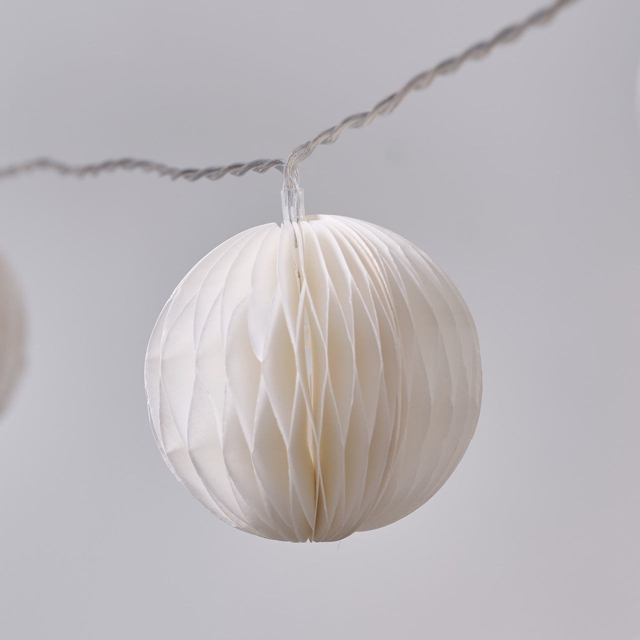 10er LED Lampion Lichterkette Bälle aus Papier